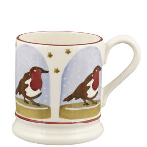Emma Bridgewater Robin Snow Globe Half Pint Mug